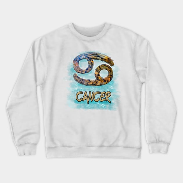 Cancer Zodiac sign Crewneck Sweatshirt by kasumi83@bk.ru